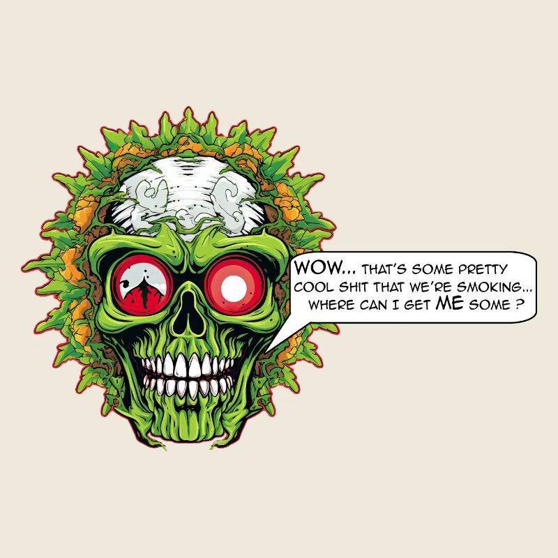 Marijuana - Comic Skull