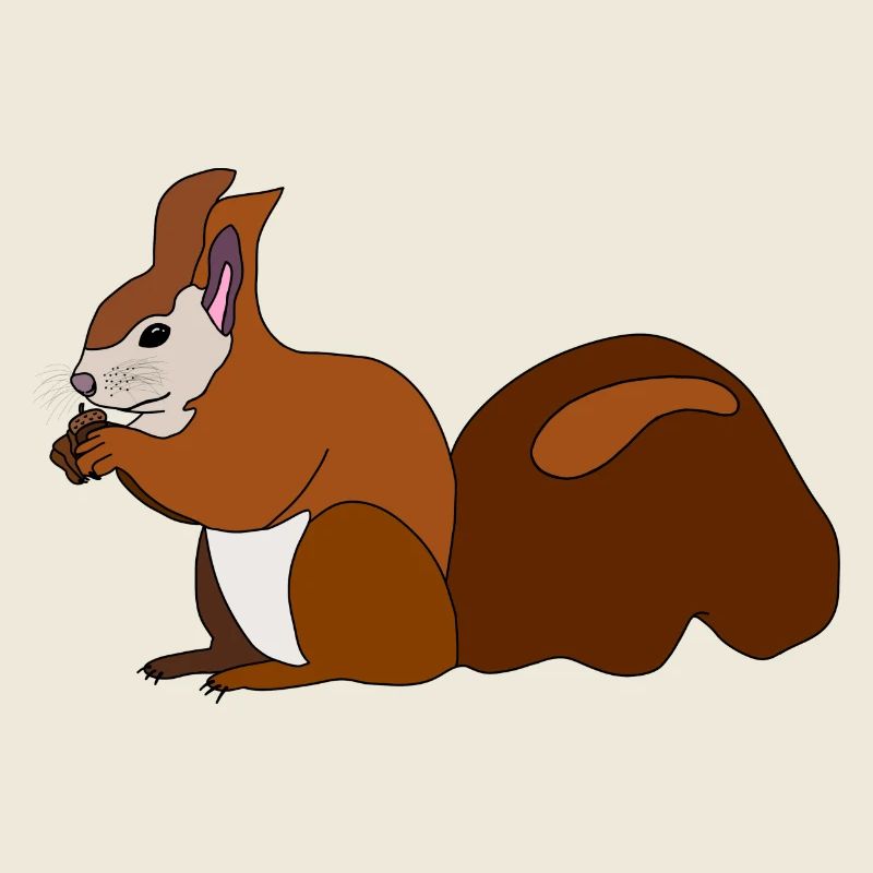 Eichhörnchen mit Nuss