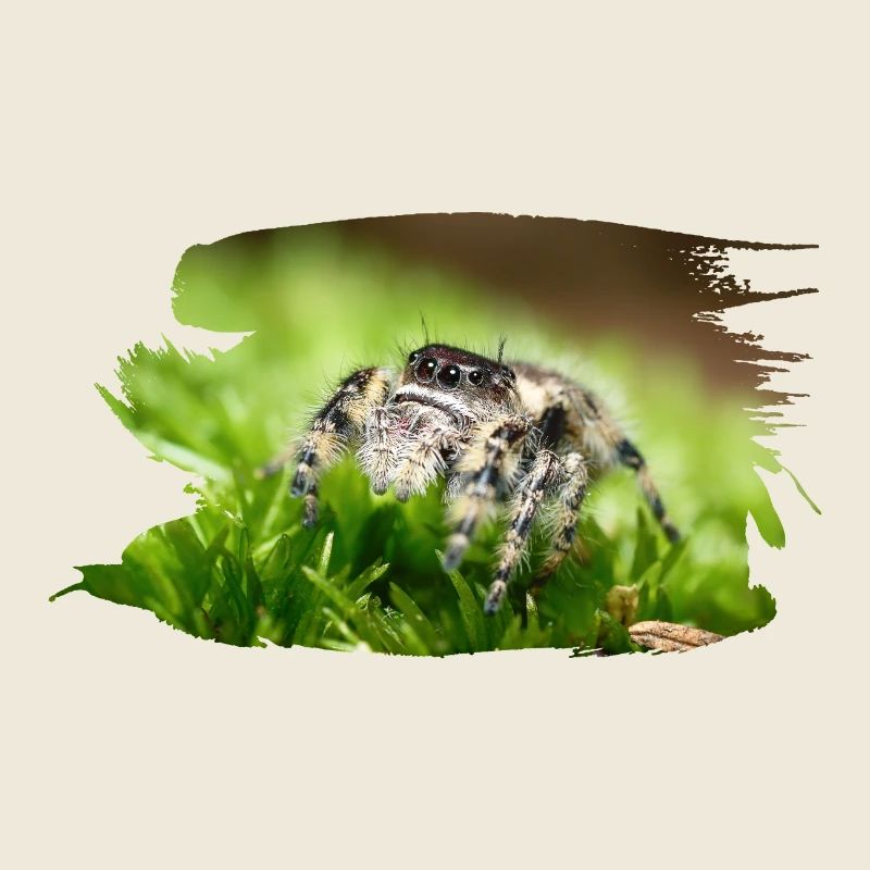 Phidippus bidentatus jumping spider spring spinne