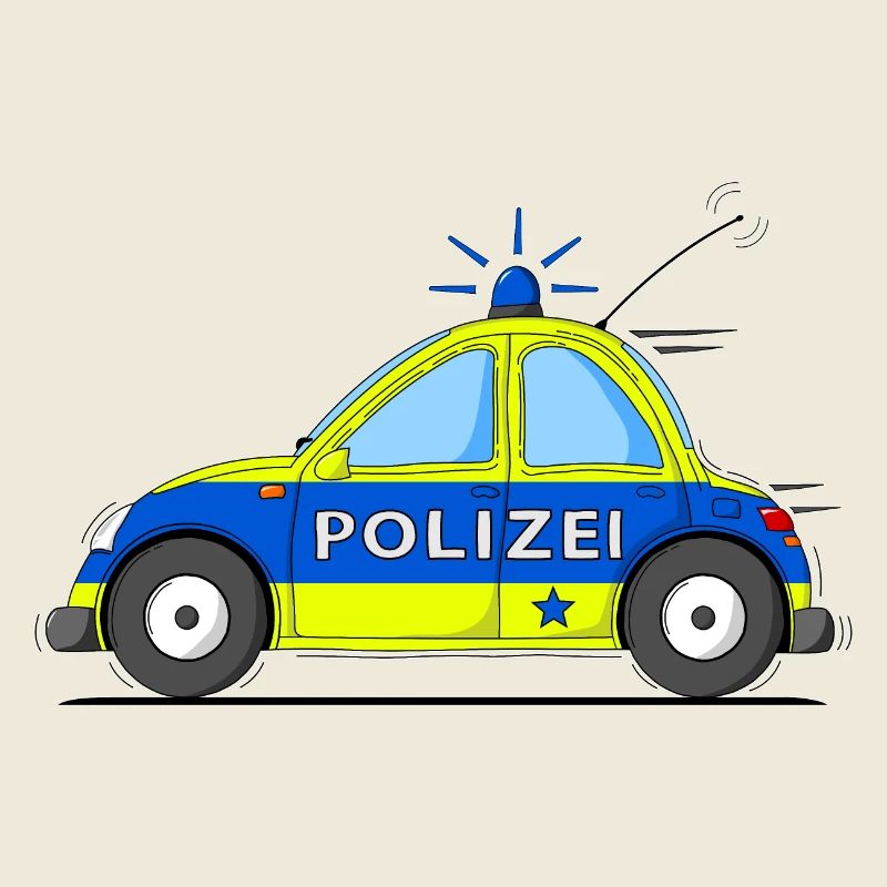 Polizeiauto Blau Gelb