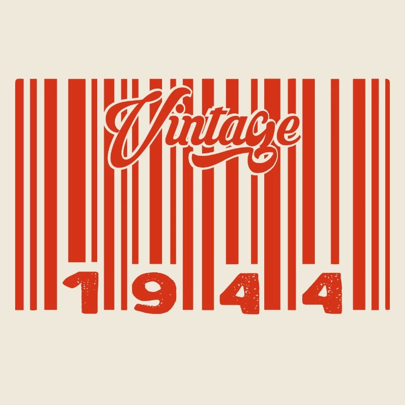 Vintage 1944 Born In 1944 881 Years Bar Code Annivers