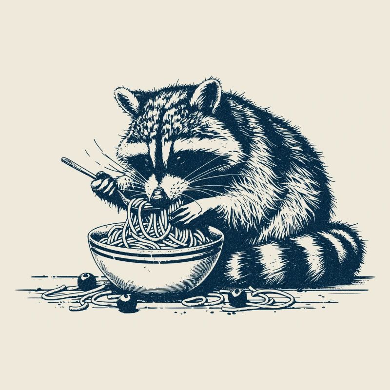 Spaghetti raton laveur