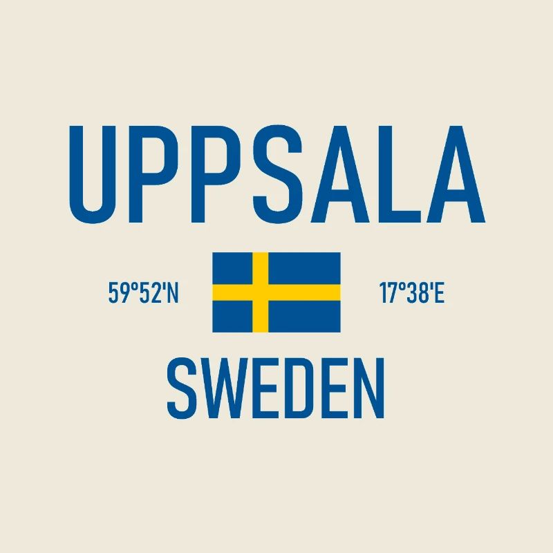 Uppsala - Suède - Sverige - Coordonnées du drapeau