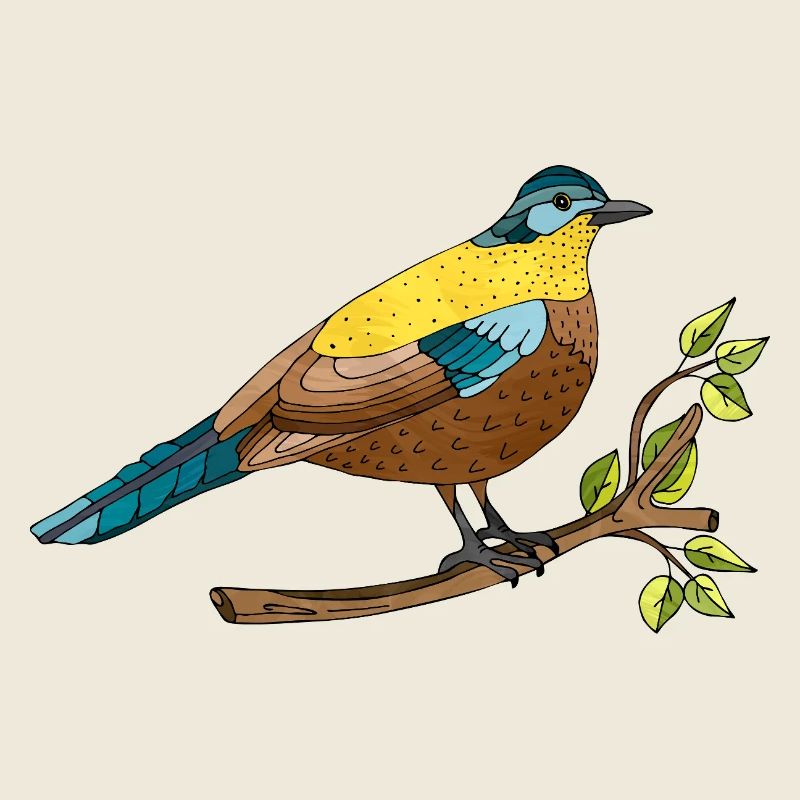 Bunter Vogel