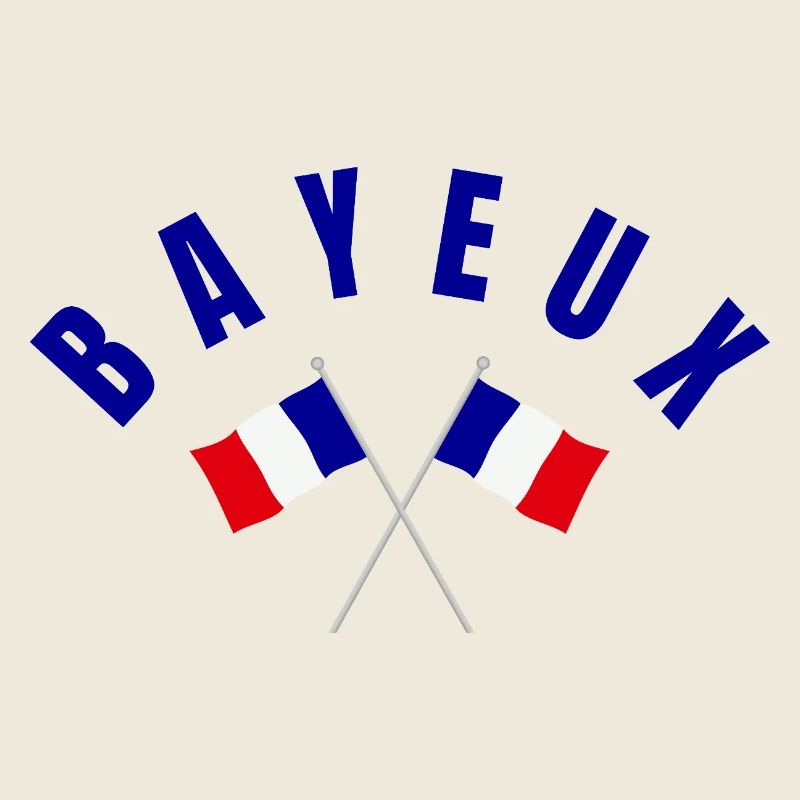 Drapeaux français croisés de Bayeux Emblèmes