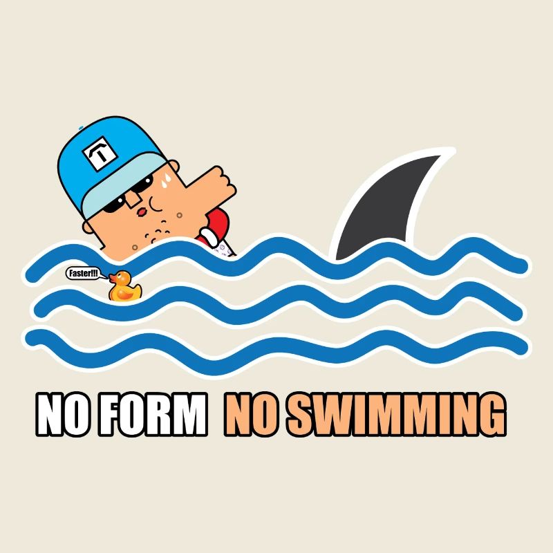 Dessin animé sans forme : pas de natation