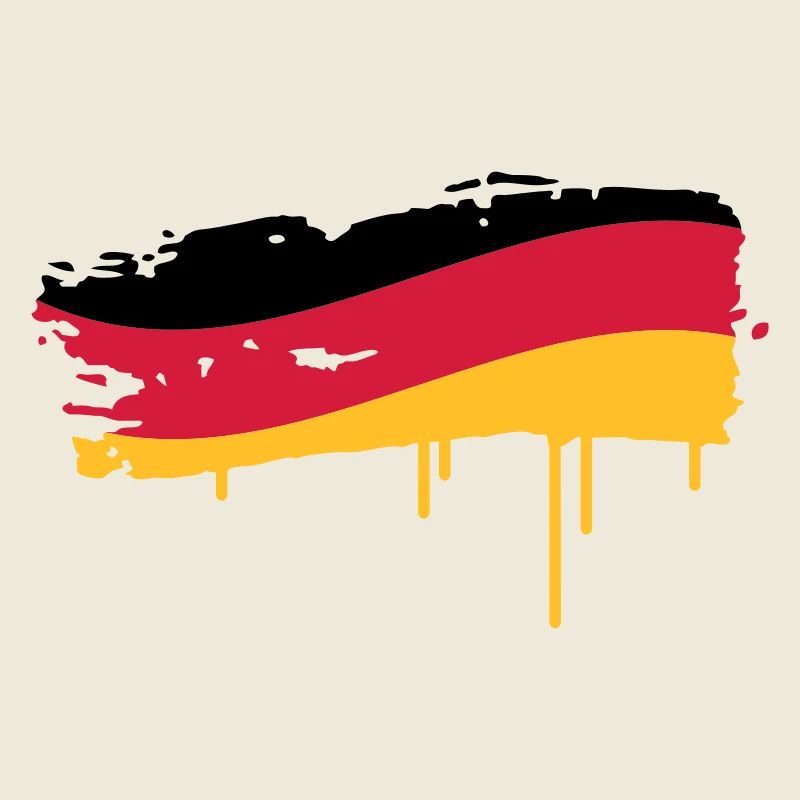 Germany flag painted with a brush stroke