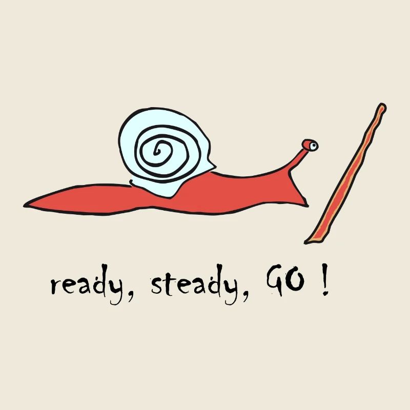 running snail -- ready, steady, GO !