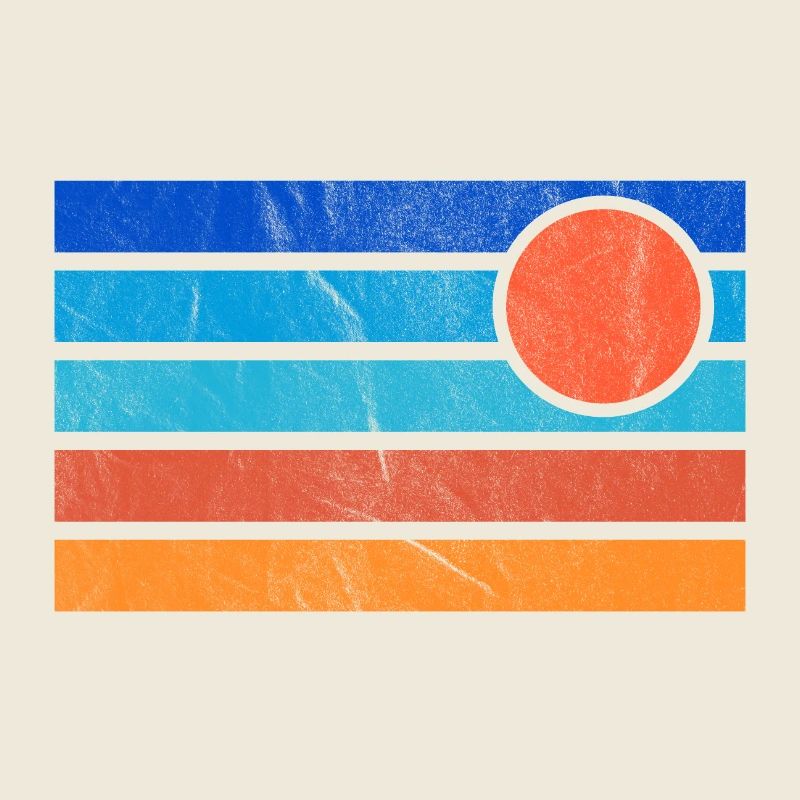 Coucher de soleil rétro