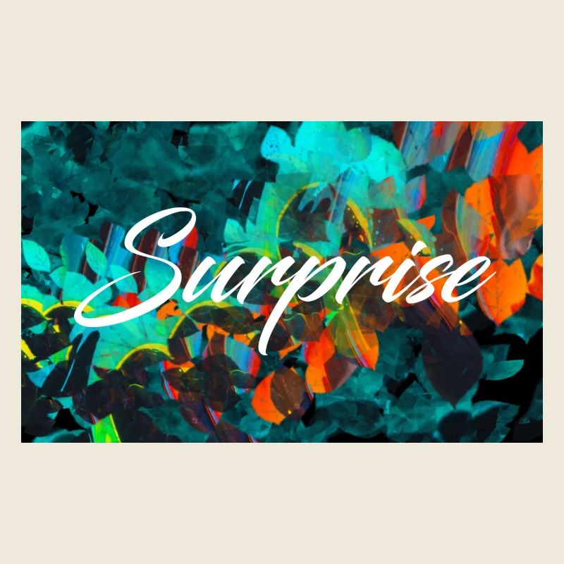 Surprise Colorée Feuillages Script