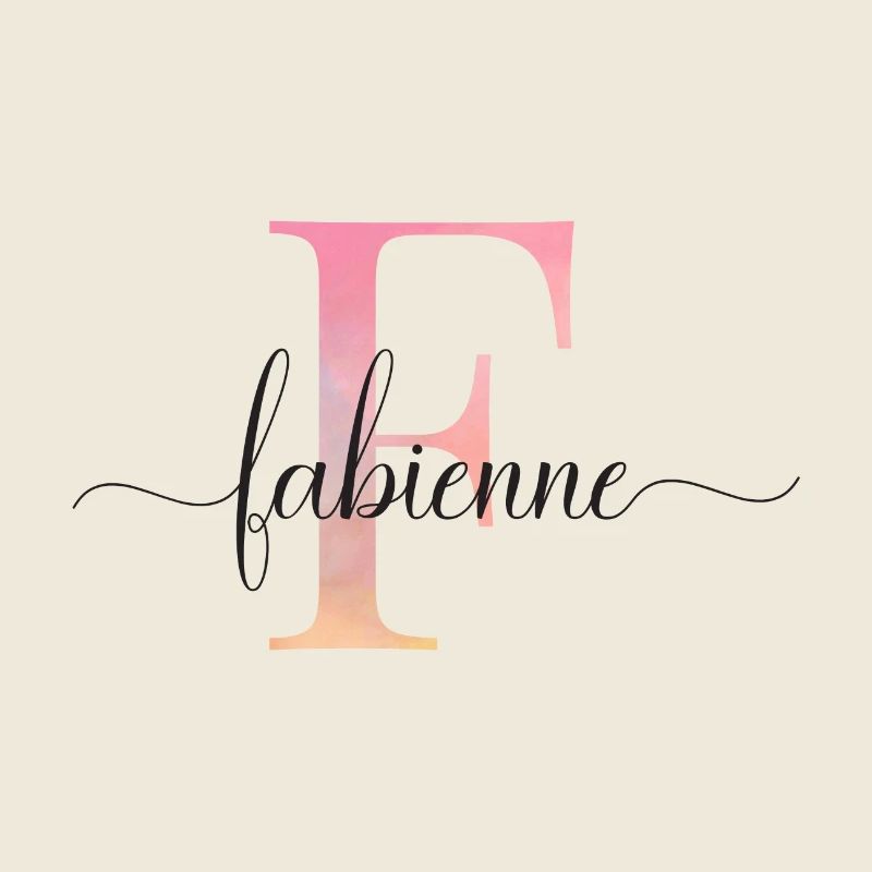F| Monogram | Name | Fabienne |Watercolor
