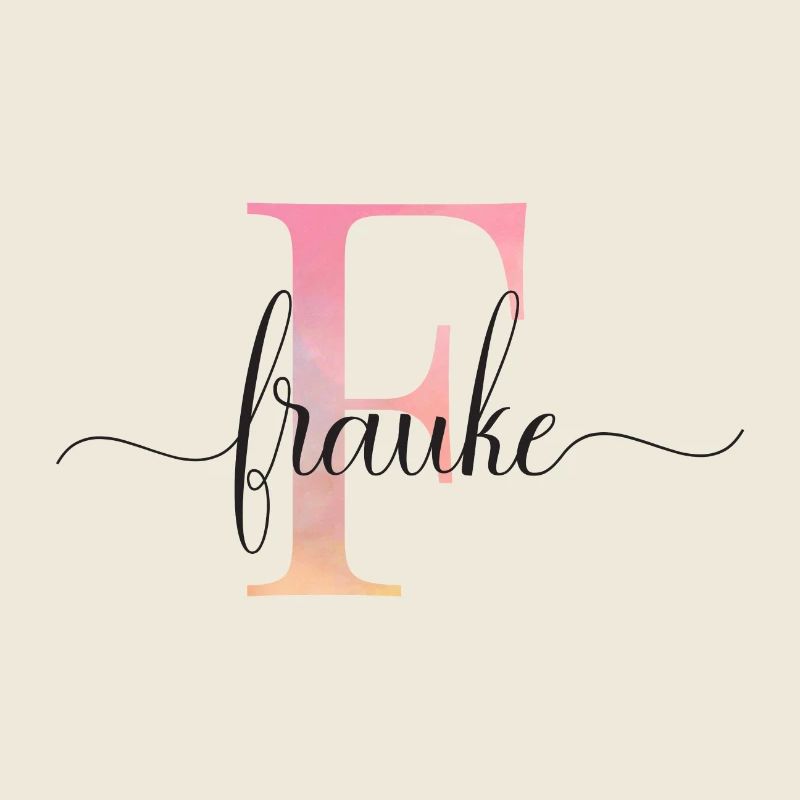 F| Monogramme | Nom | Stéphanie |Aquarelle