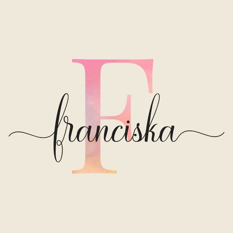 F| Monogram | Name | Franciska |Watercolor