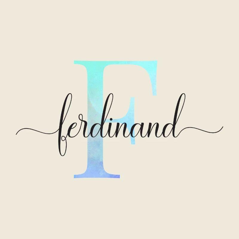E| Monogramm | Name | Ferdinand | Watercolor