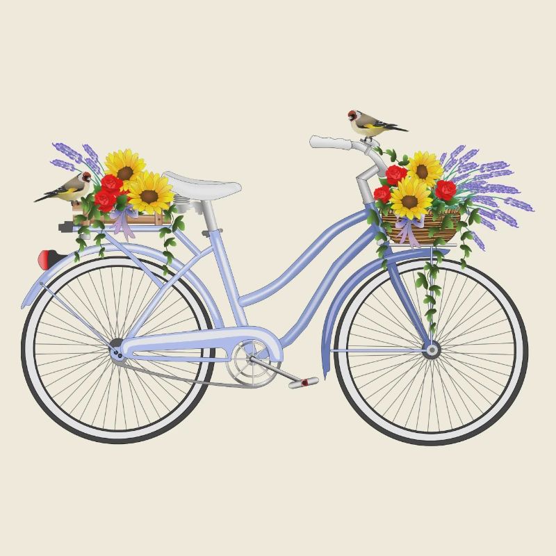 Fahrrad mit Lavendel