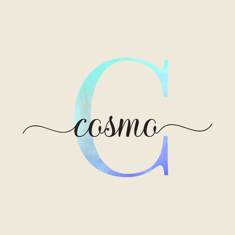 C| Monogram | Name | Cosmo| Watercolor