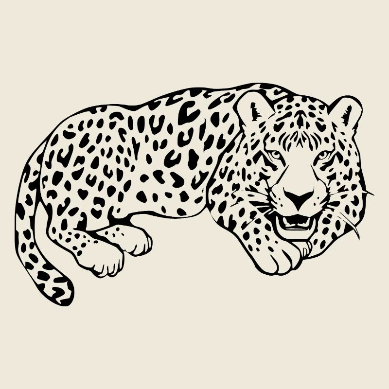 Leopard Black Lepard Pattern T-shirt Gift