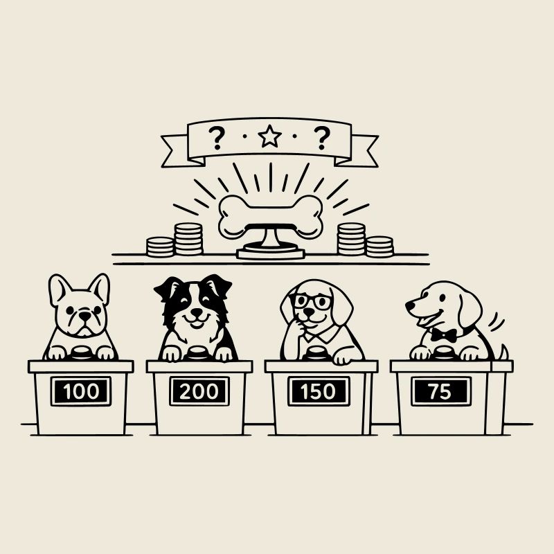Quiz Dog Line Art