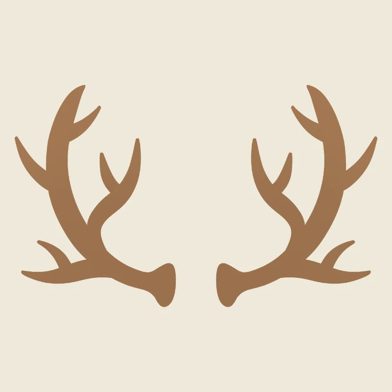 Braune Hirschgeweih-Silhouette