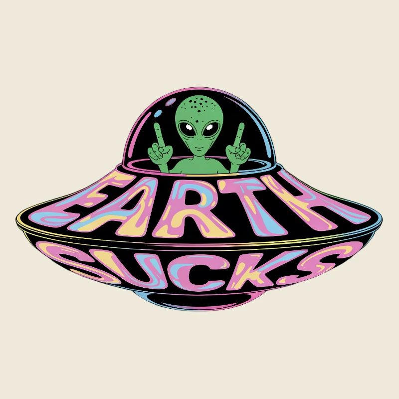 Néon OVNI Terre Suce Extraterrestre, Erde
