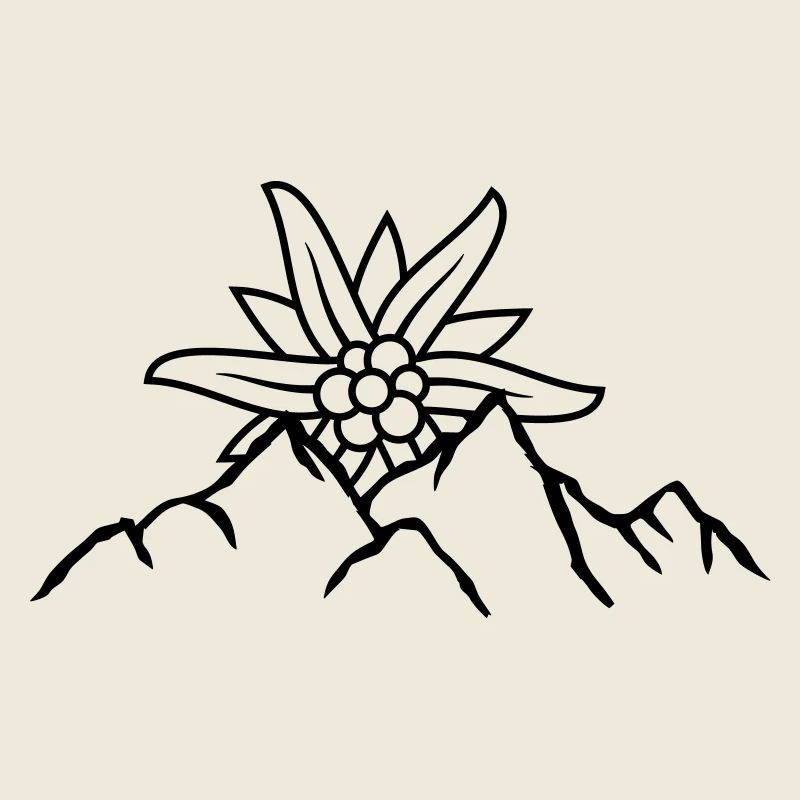 Logo sun mountain flower