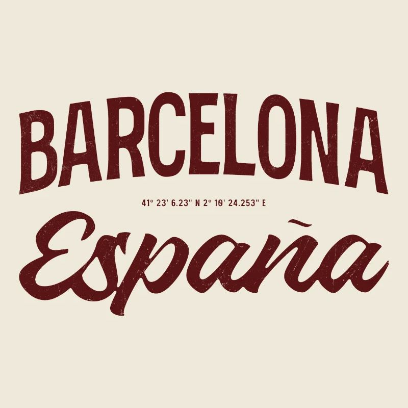 Barcelona Spanien Script Logo