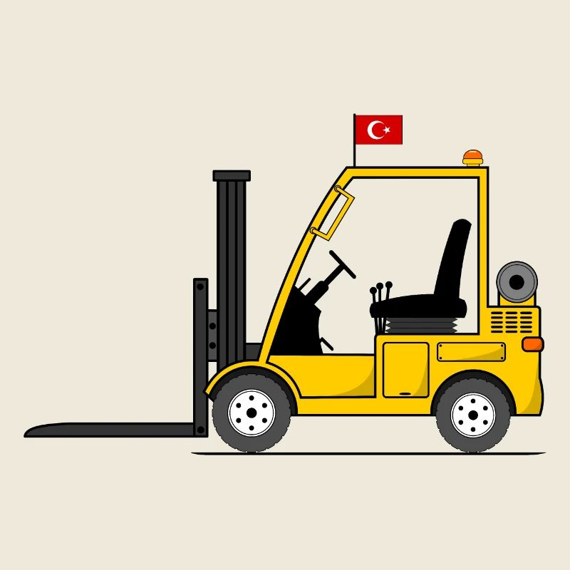 Chariot élévateur Turquie drapeau