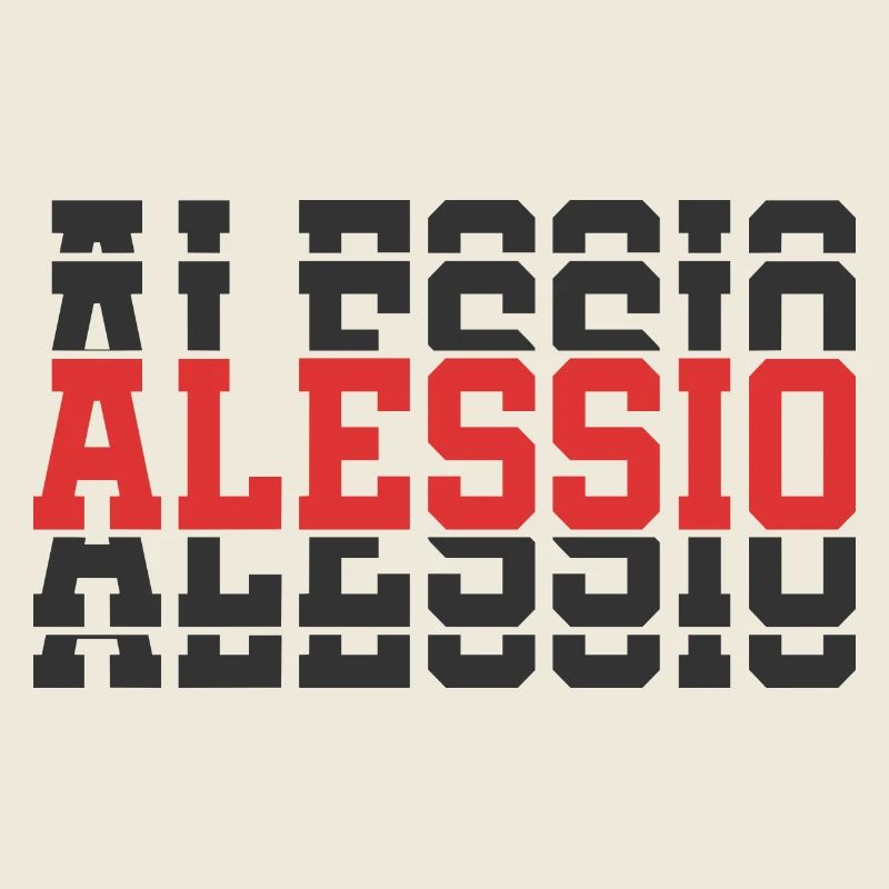 Alessio t-shirt t-shirt stacked text gift idea