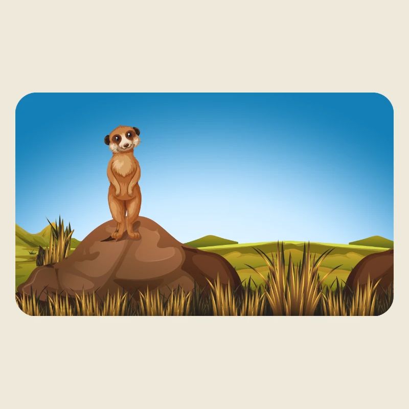 Meerkat on mound | customizable