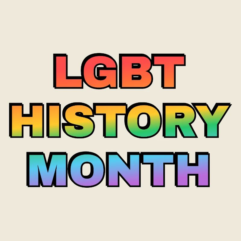 LGBT History Month Gradient Rainbow Text