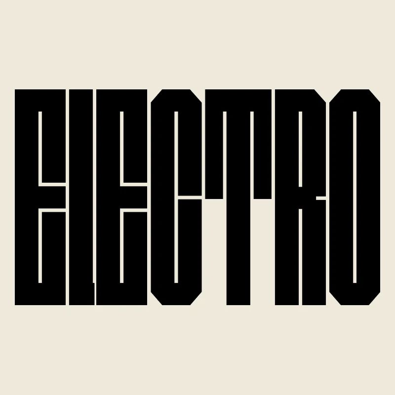 Electro music typography design