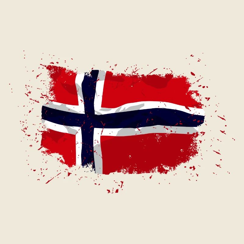 Norway Flag - Vintage Look