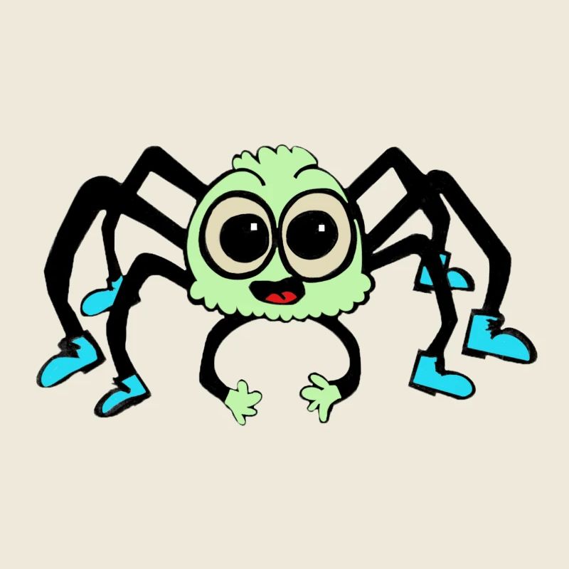 Dessin animé d’araignée mignonne – Motif d’animal insecte mignon