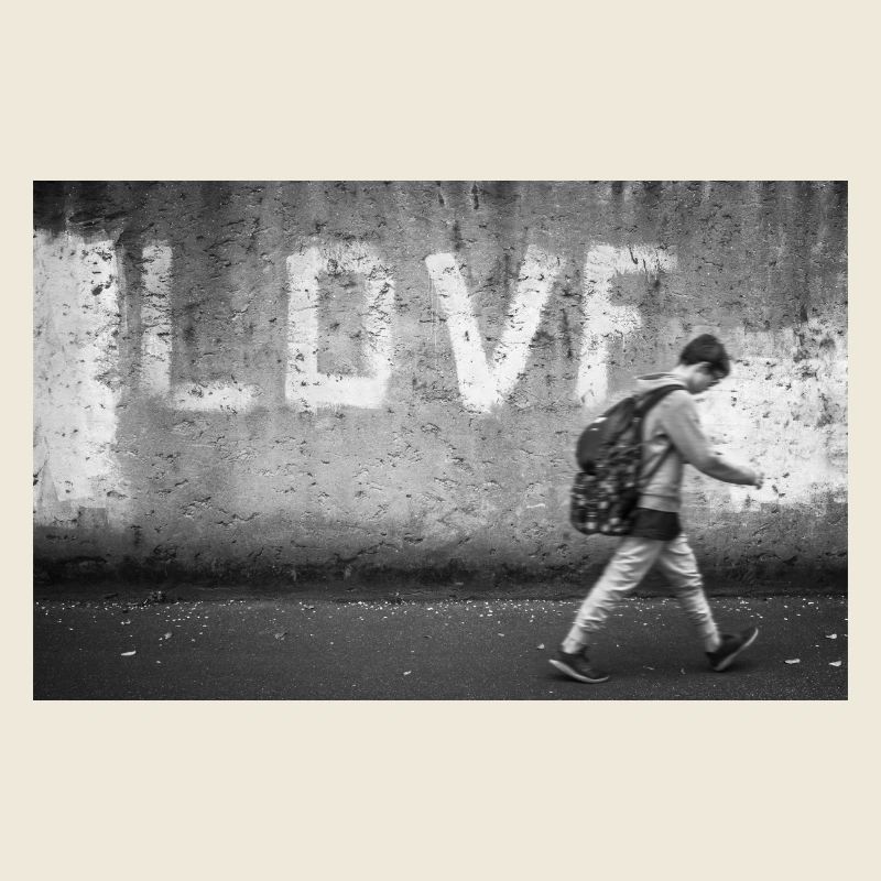 Schoolboy with backpack