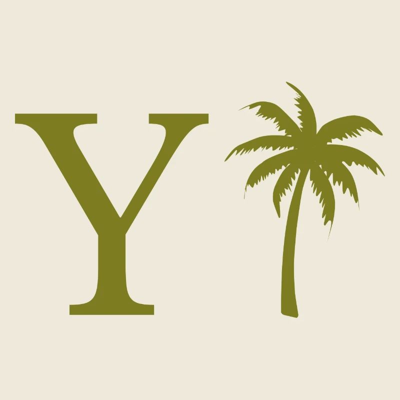 Letter Y Green Palm