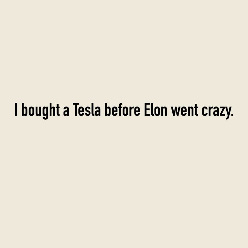 I bought an electric car before he went crazy