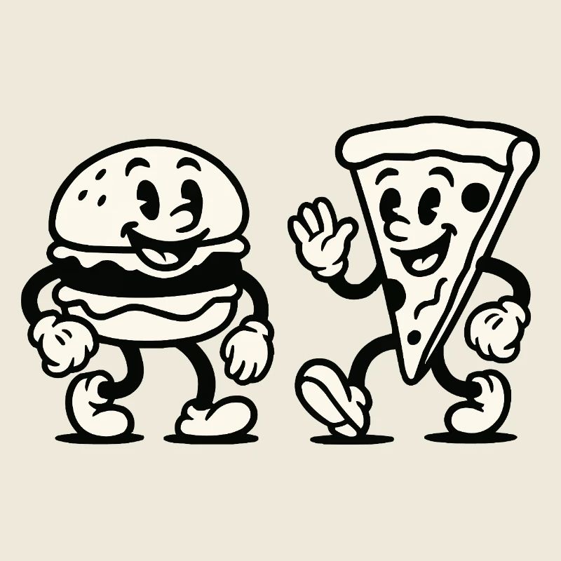 Burger Pizza Comic