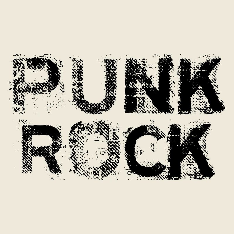Punk Rock distressed bold logo
