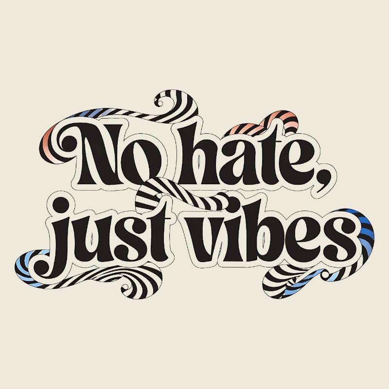 L’inscription « No hate, just vibes » dans un bauc
