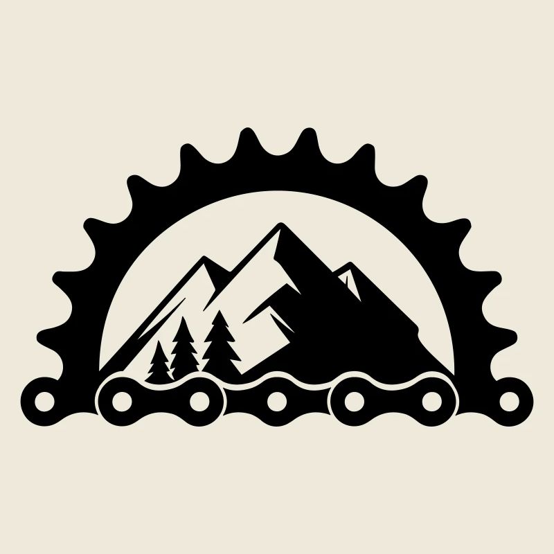 MTB Mountain Bike – Chainring Logo