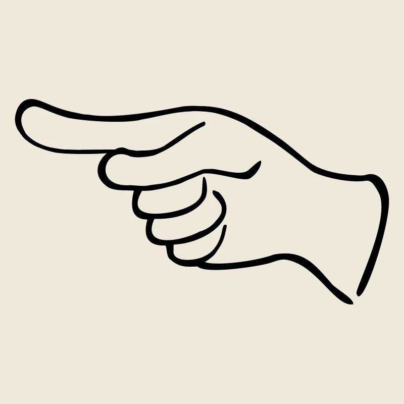 Eine hinweisende Hand