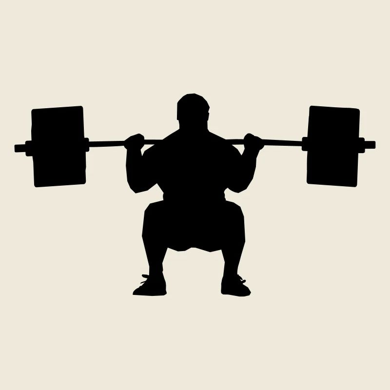 Gewichtheber Schattenfigur