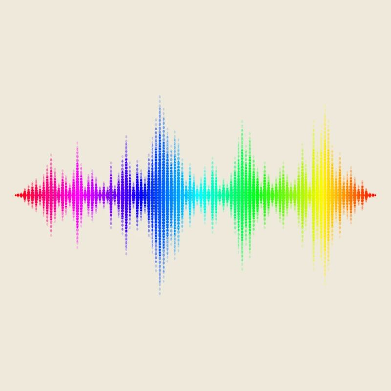 Ondes sonores arc-en-ciel