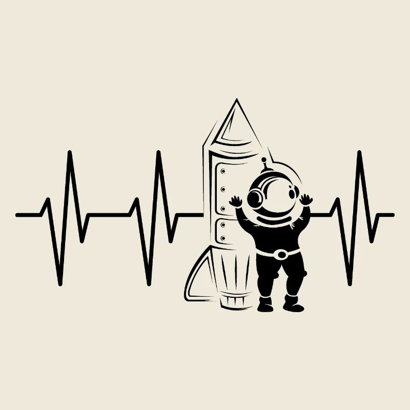 Rocketman, Heartbeat, Rocket, Space, Space, Astronaut, Pulse