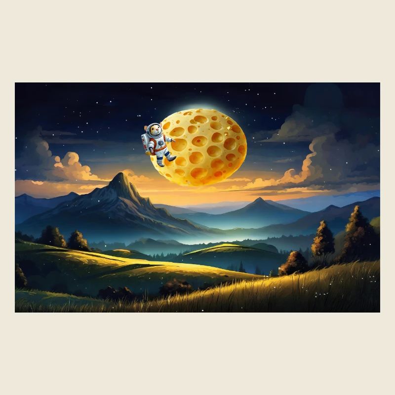 Drôle Hooey La Lune est faite de fromage