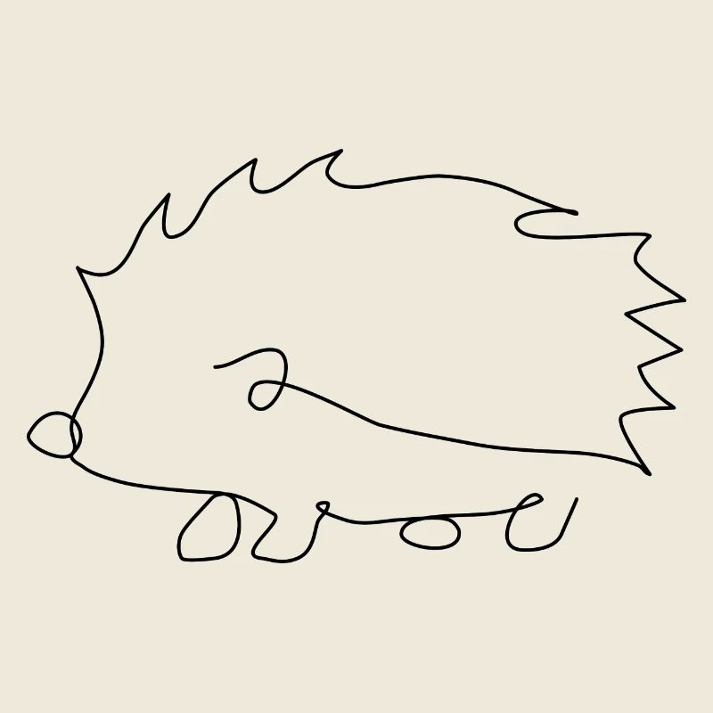 Line Art Igel Design