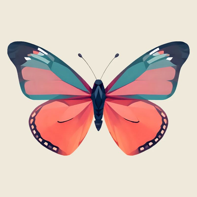 Vibrant Butterfly with Orange Wings
