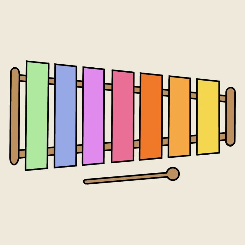 Xylophon, bunte Grafik