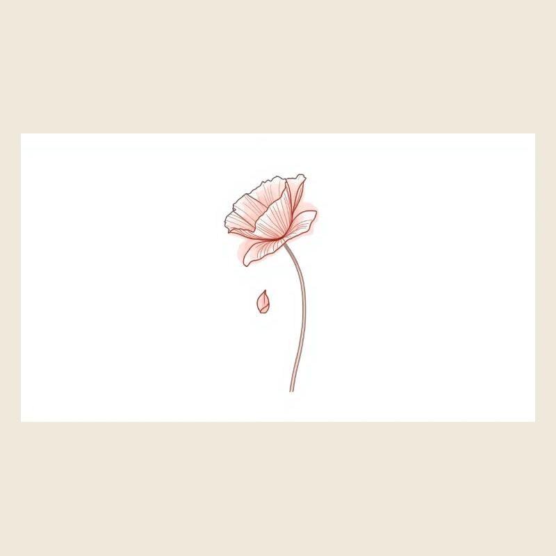 Delicate Flower Dream Line Drawing