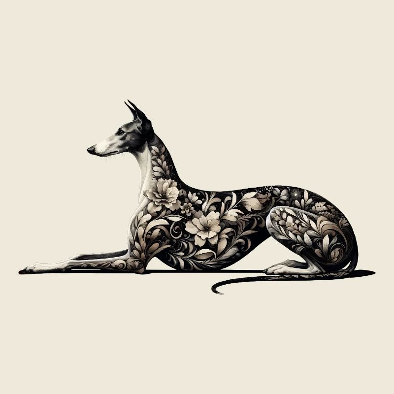 Galgo Embroidery Design